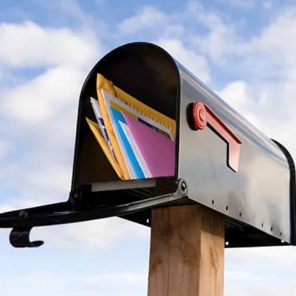 Black Metal Mailbox